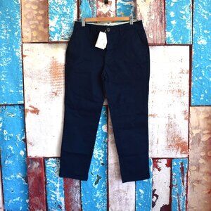 Women's Free Assembly Midrise Slim Straight Chino Pants SIZE 2 Navy Blazer NEW